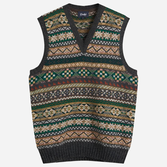 Fairisle Knitted Vest - Wool