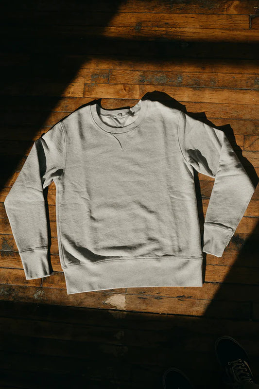 Cotton Crewneck Sweatshirt: Heather Grey