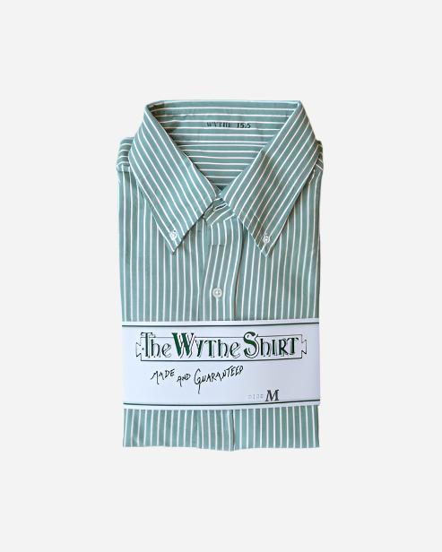 Oxford Cloth Button Down Evergreen Stripe