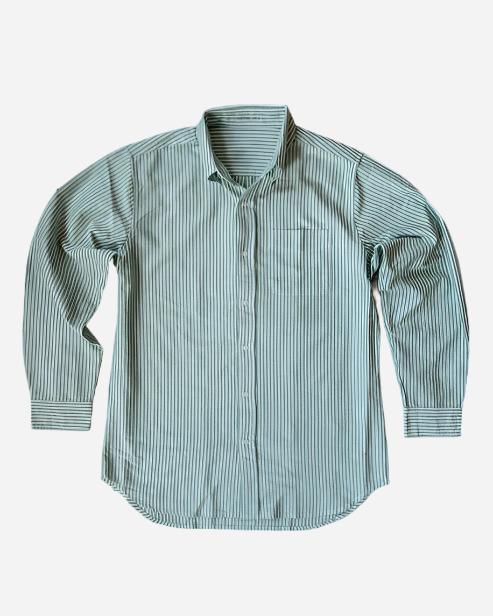 Oxford Cloth Button Down Evergreen Stripe