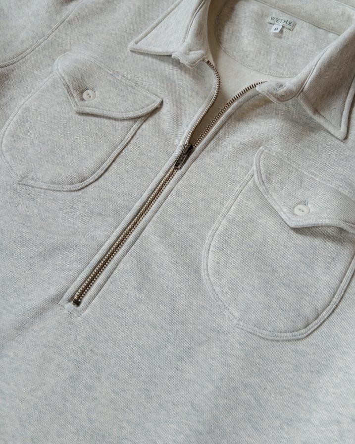 Half Zip Sweatshirt - Heather Grey