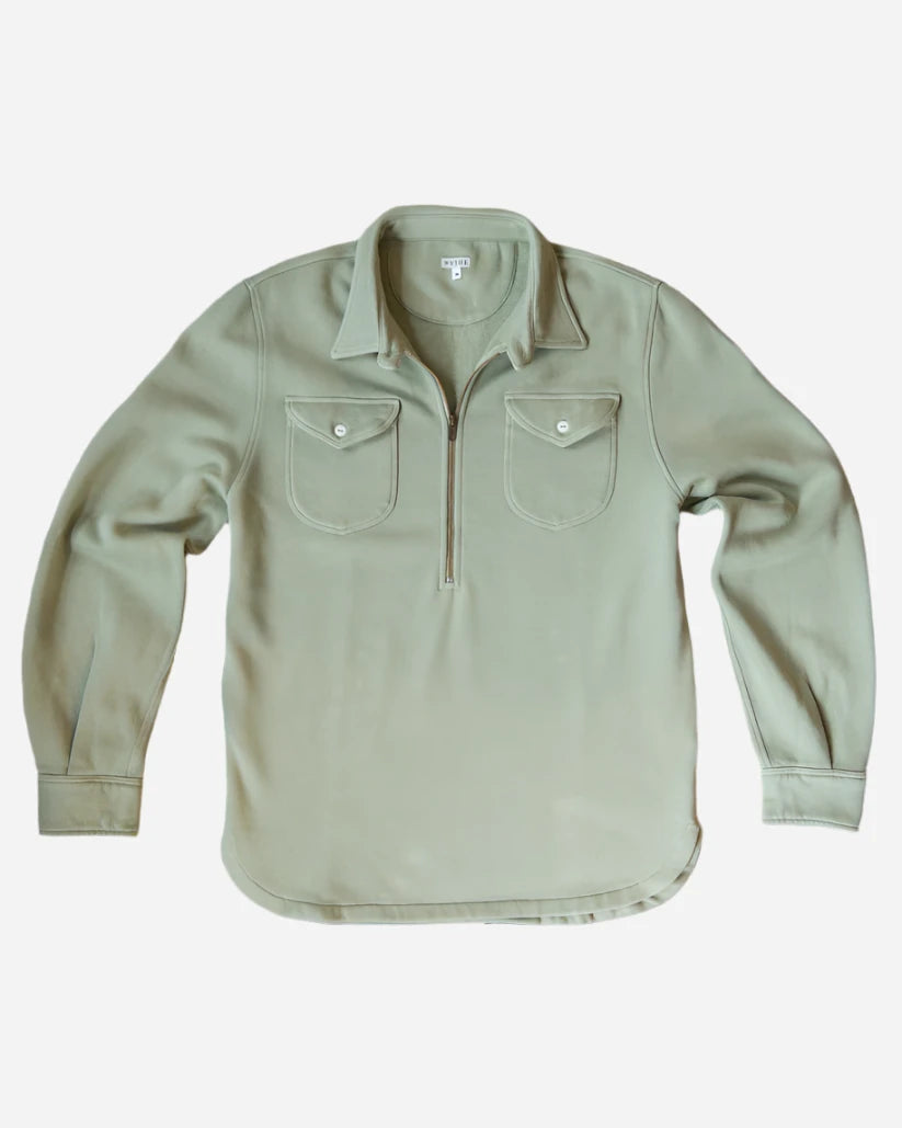 Half Zip Sweatshirt - Faded Olive