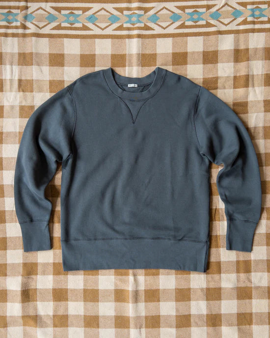 Cotton Crewneck Sweatshirt: Faded Black