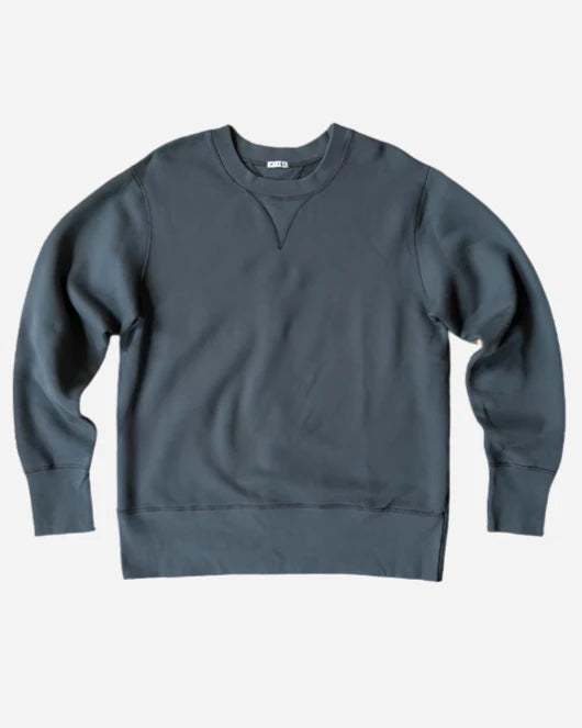 Cotton Crewneck Sweatshirt: Faded Black