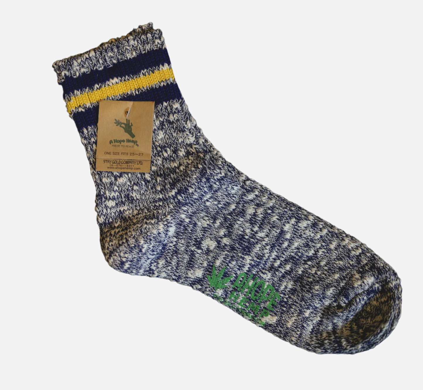 Navy Athletic Striped Socks