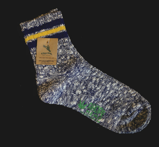 Navy Athletic Striped Socks