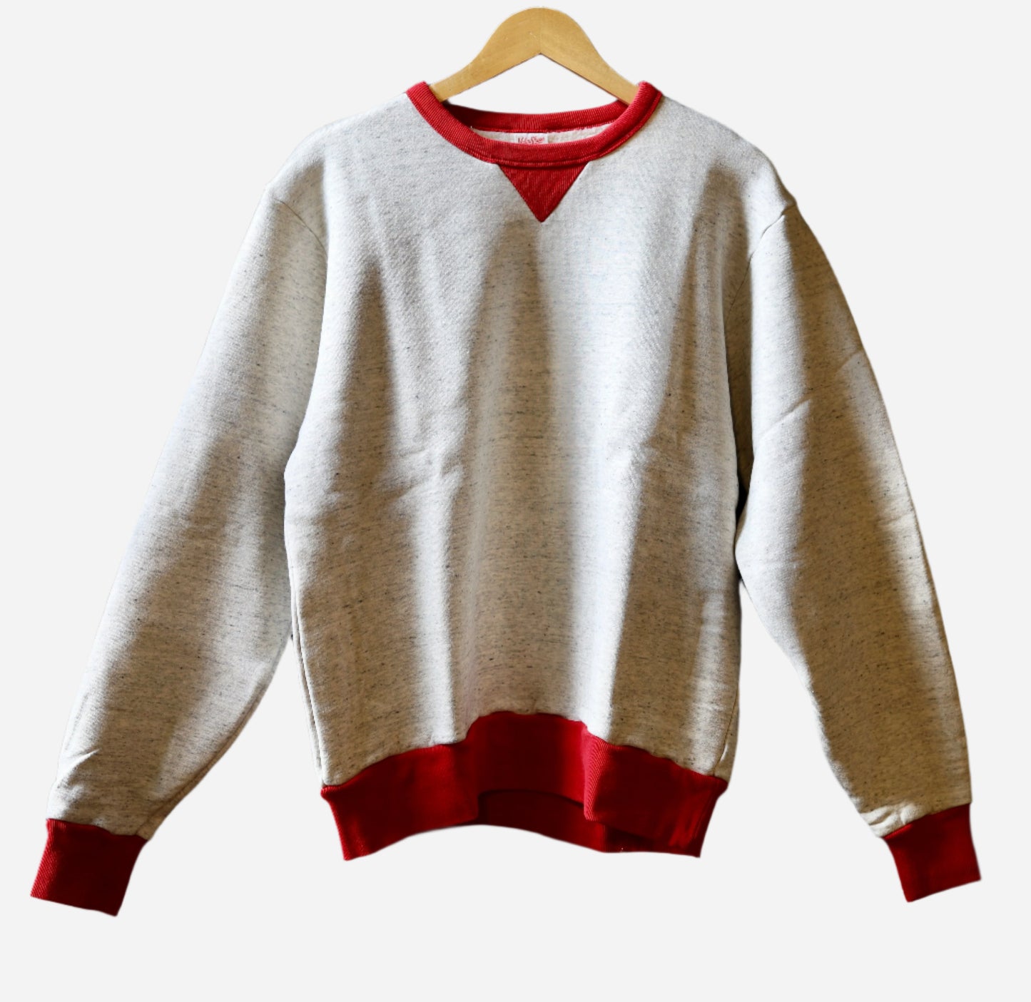 50's Crew Neck Pullover MIJ - Oat/Red