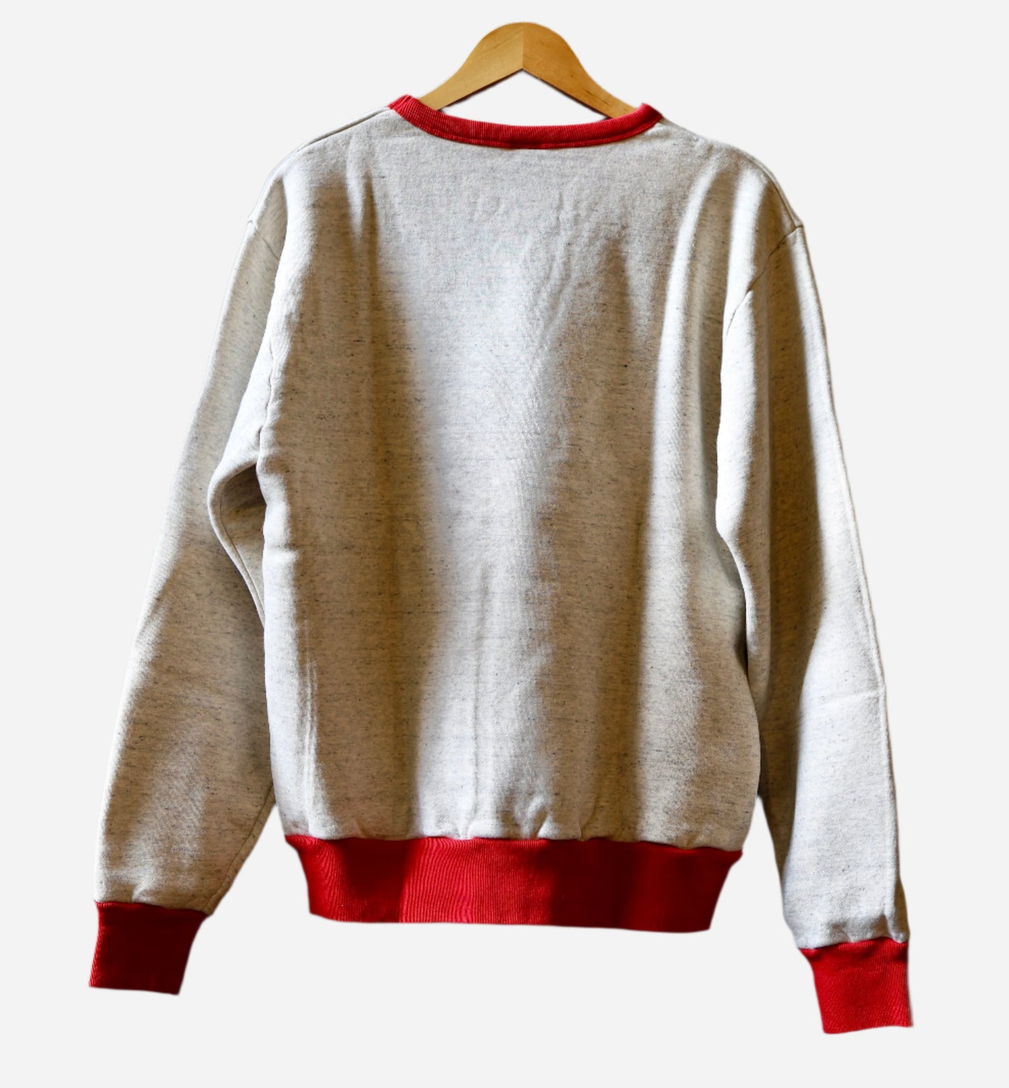 50's Crew Neck Pullover MIJ - Oat/Red