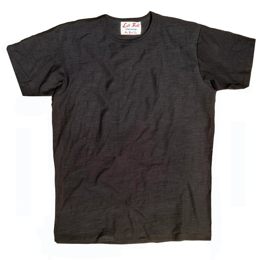 Black Super Slub Heavyweight Wakayama Knit Tee